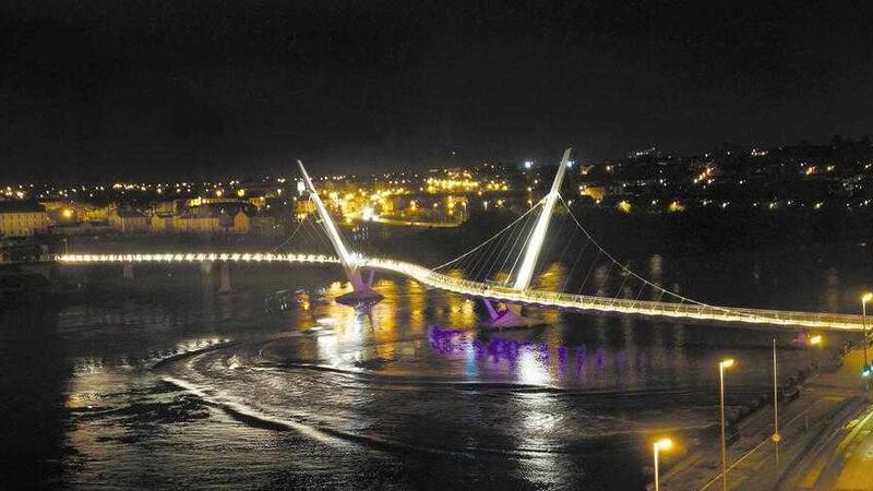 Derry&#39;s peace bridge was constructed after receiving EU funding. Picture by Margaret McLaughlin 