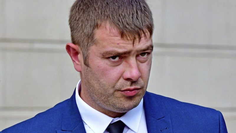 Murder accused Marek Marcin Sinko (38) leaves Belfast Crown Court 