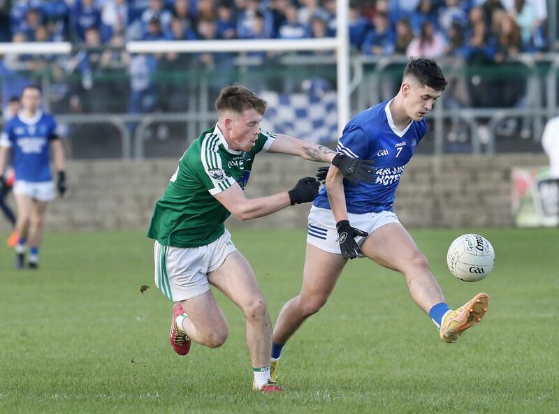 Ethan O'Donnell on the attack for Naomh Conaill in the Donegal final against Gweedore