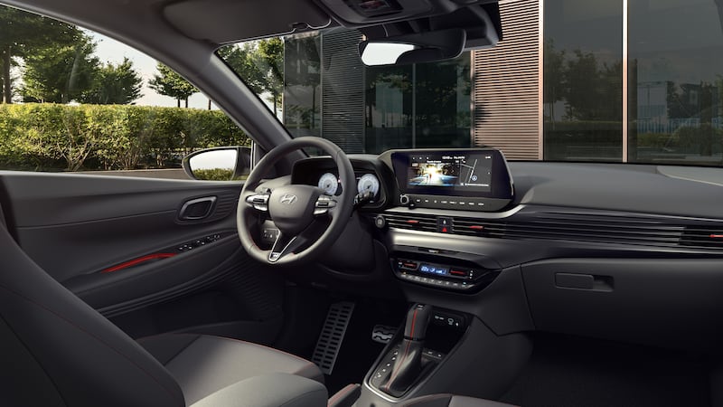 The N-Line S features heated front seats and steering wheel as well as ambient lighting. (Credit: Hyundai press UK)