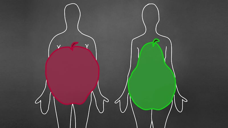 It’s all down to how fat is deposited in the body.