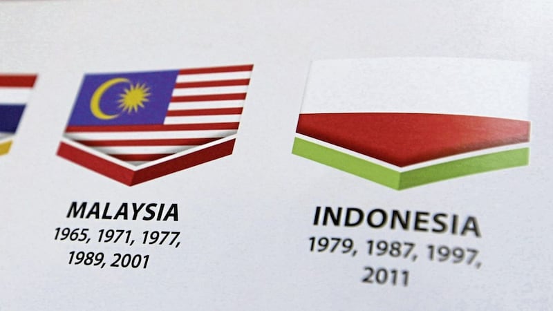 Indonesia&#39;s national flag was printed upside down on the guide book of the Opening Ceremony of the 29th South East Asian Games in Kuala Lumpur, Malaysia on Sunday PICTURE: Yau/AP 