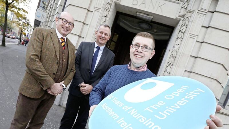 John D&rsquo;Arcyfrom the OU, Richard Pengelly from the Department of Health and Open University student nurse, Steven Ryan 