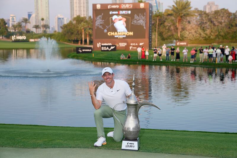 McIlroy is the first player to win four Dubai Desert Classic titles (Kamran Jebreili/AP)