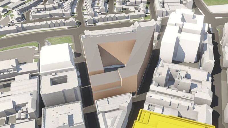 CGI show the scale of the Mandeville Developments NI student project. 