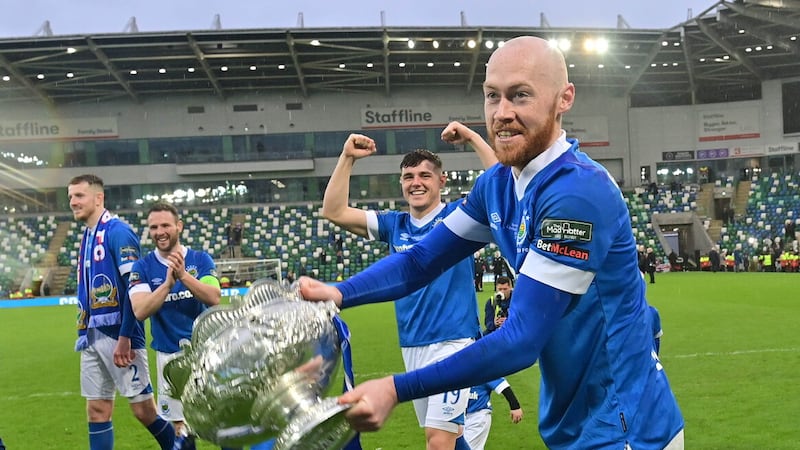 Linfield were 2-0 winners over Coleraine in the 2023 Bet McLean League Cup final