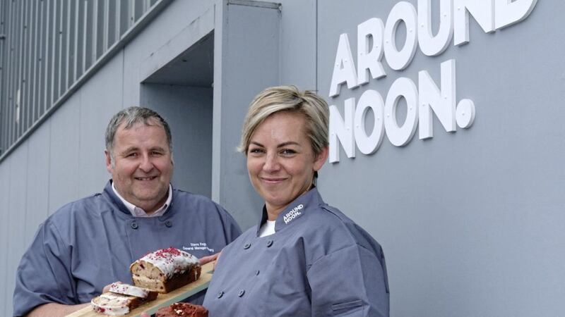 Around Noon Bakery general manger Steve Fogo with head of new product development Ciara Byrne. Picture: Columba O&#39;Hare/Newry.ie 