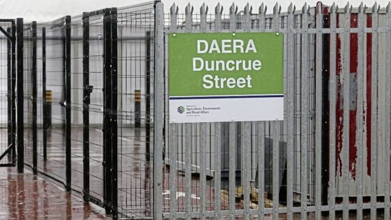 DAERA has temporarily suspended regulatory inspections at its site at Duncrue Street site in Belfast. Picture by Mal McCann. 
