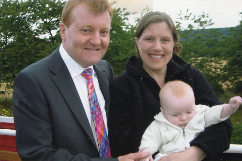 Charles Kennedy with his then wife Sarah and their son Donald in 2005