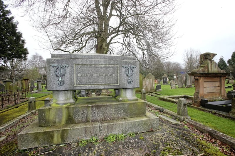 The grave of Henry Cooke, one of the founders of Balmoral Cemetery in south Belfast. Picture by Mal McCann