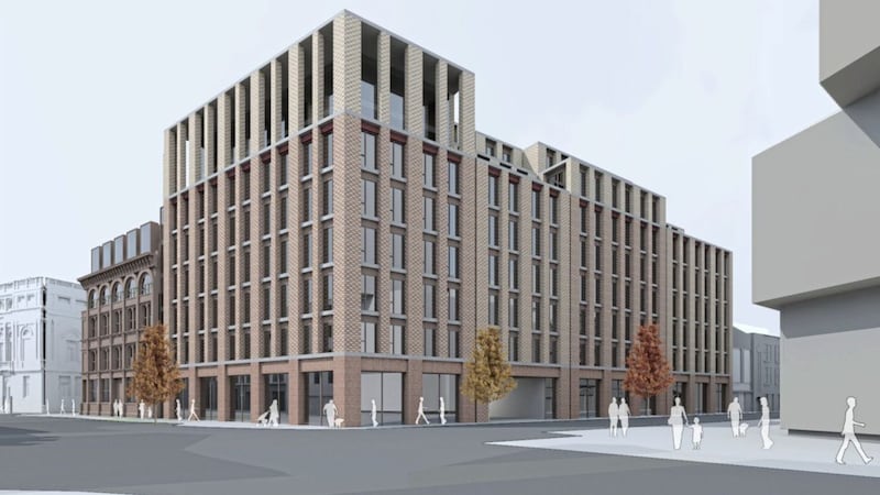 How the redeveloped former Belfast Telegraph building will look when it becomes The Sixth. Image: Allford Hall Monaghan Morris. 
