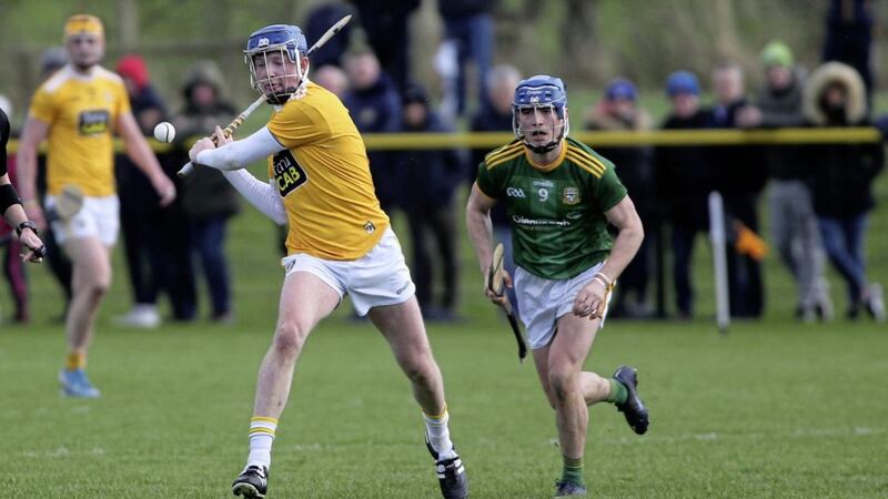 Keelan Molloy will turn his attentions to the big ball with Dunloy tomorrow afternoon Picture Seamus Loughran. 