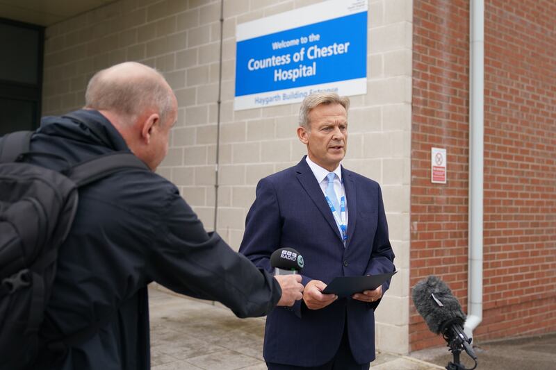 The medical director at the Countess of Chester Hospital, Dr Nigel Scawn (Jacob King/PA)