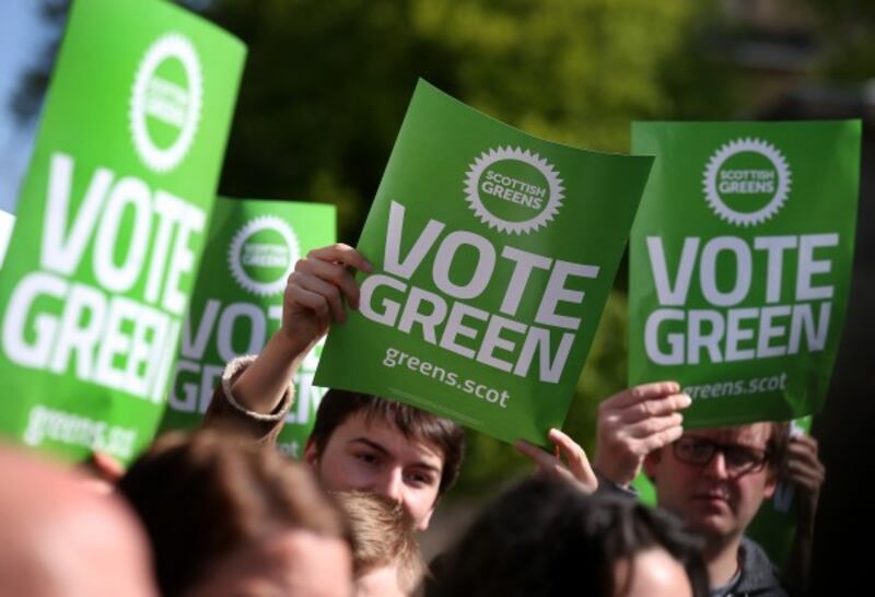 green party supporters (Andrew Milligan/PA)
