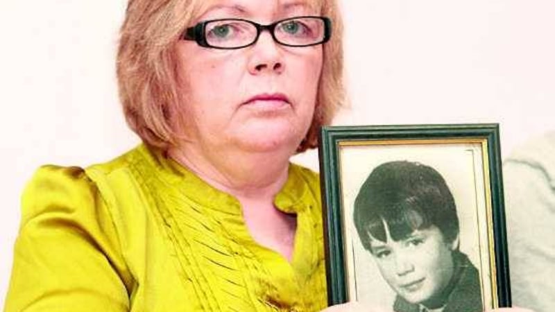 Helen Deery with a picture of her brother Manus&nbsp;