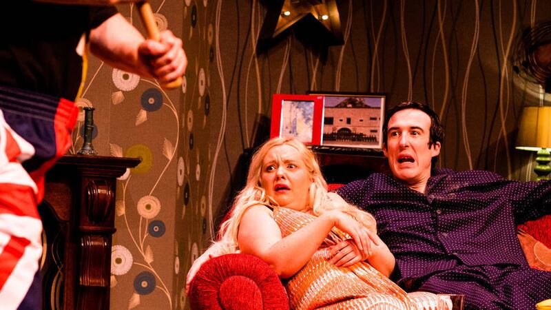 A LOT OF CRAIC: Caroline Curran and Ciaran Nolan in a scene from Brenda Murphy&#39;s comedy play Crazy  