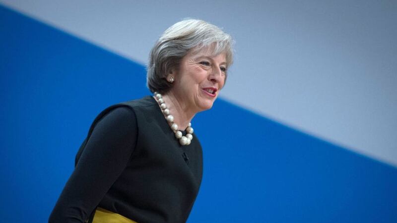 Prime Minister Theresa May tells the Conservative Party conference in Birmingham that she will trigger article 50 by March of next year. 