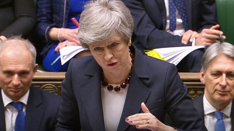 British prime minister Theresa May speaks during Prime Minister's Questions in the House of Commons, London&nbsp;