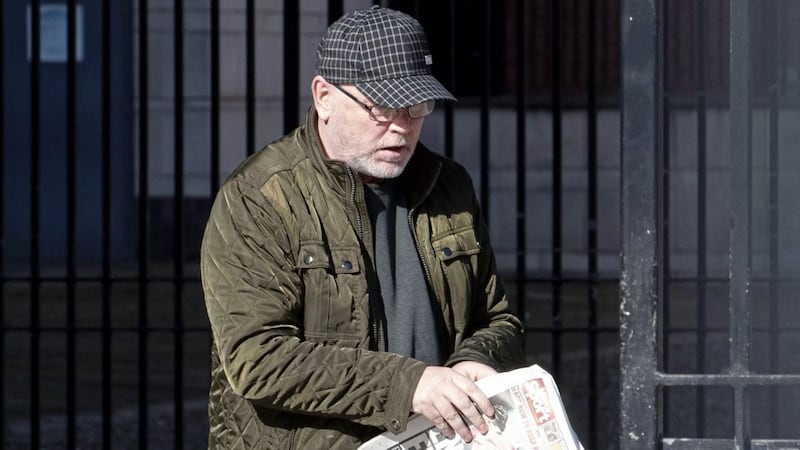 Alex McCrory leaving Belfast&#39;s Laganside court after a hearing last year 