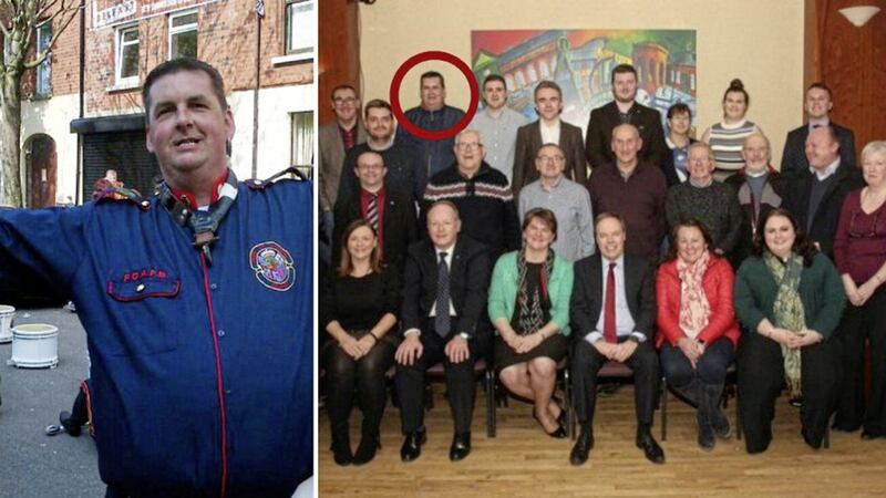 Mark Officer, and the photo posted by the DUP&#39;s north Belfast branch on Twitter 
