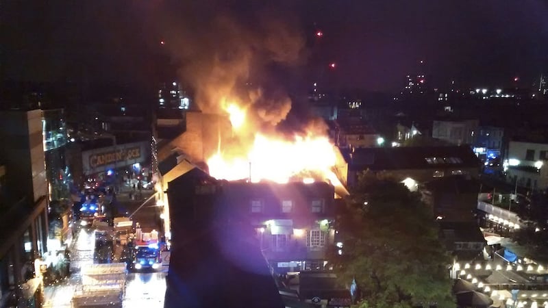 Dozens of firefighters tackled the blaze for three hours until the early hours of Monday morning.