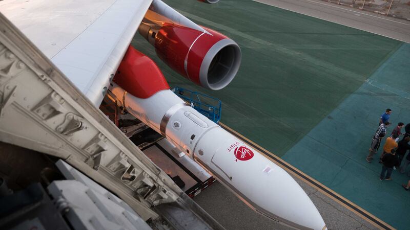 The 70ft LauncherOne rocket was released from a Boeing 747 over California.