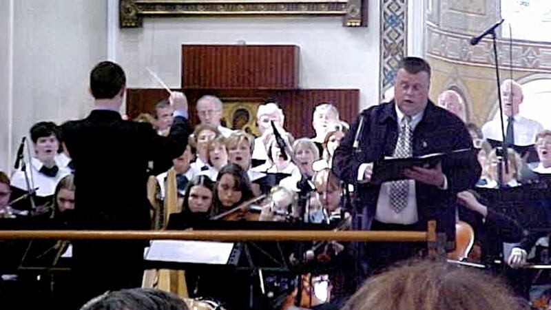 The late &Eacute;amonn &Oacute; Faog&aacute;in regularly sang at the weekly Irish Mass in St Mary&rsquo;s Church in central Belfast 
