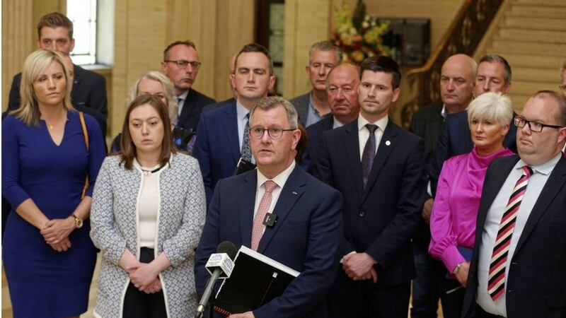 DUP leader Sir Jeffrey Donaldson is blocking a fully functioning assembly and executive at Stormont 