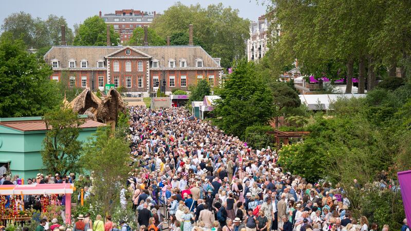 Crowds during the RHS Chelsea Flower Show last year