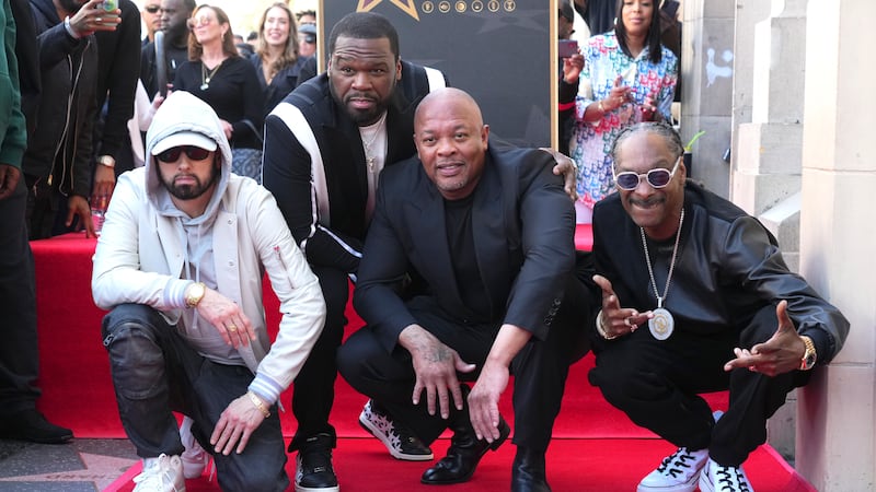 Eminem, 50 Cent, Dr Dre and Snoop Dogg (Jordan Strauss/Invision/AP)