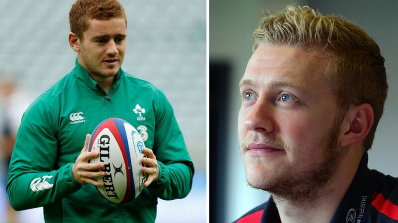 Paddy Jackson (left) and Stuart Olding were not legally required to attend today's hearing