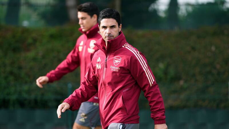 Mikel Arteta’s Arsenal visit Sevilla on Tuesday (John Walton/PA)