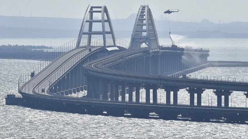 The span connects Crimea to Russia’s mainland (AP)