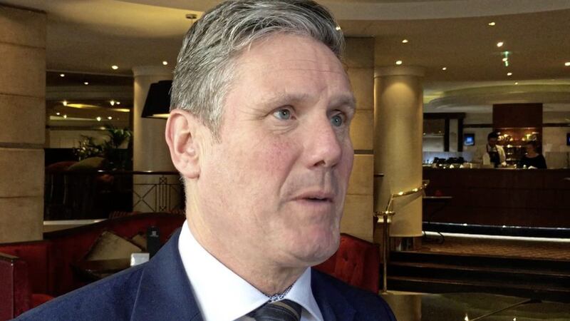 Shadow Brexit secretary Sir Keir Starmer during his visit to Belfast. Picture by David Young/PA Wire 