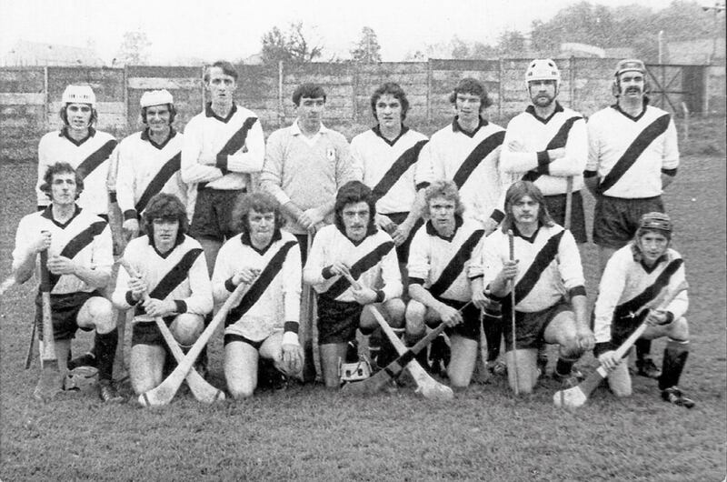 1975 Derry team who were All Ireland Junior Hurling Champions with 13 Dungiven men and two from Lavey on the team. Liam Hinphey senior is pictured back row, last man on right. Picture c/o Kevin Lynch Hurling Club / McLaughlin copy