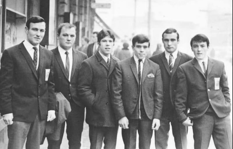 Paddy Graham (far right) was part of a Holy Family team that travelled to a competition in London during the mid-1960s. Also included in the picture are Gerry Storey, Martin Meehan, Sammy Vernon, Patsy McAuley and Jimmy McConnell