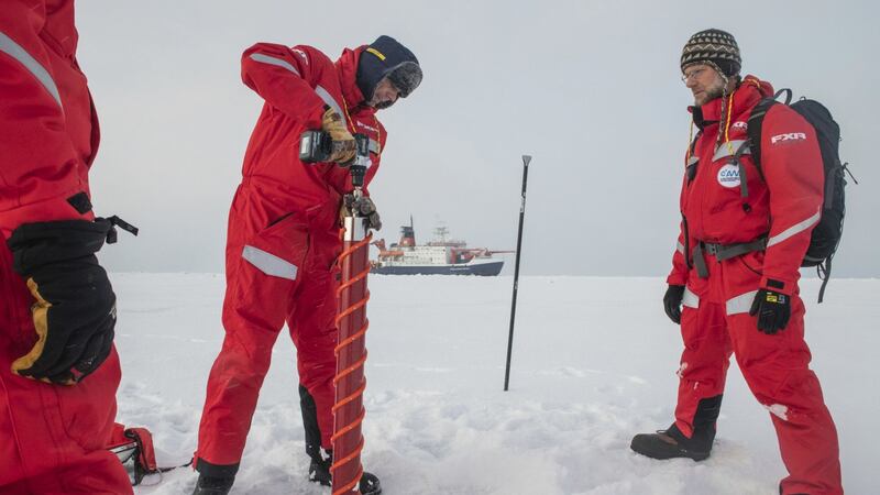 A floe in the Arctic Sea north of Russia will serve as a base for the Mosaic mission.