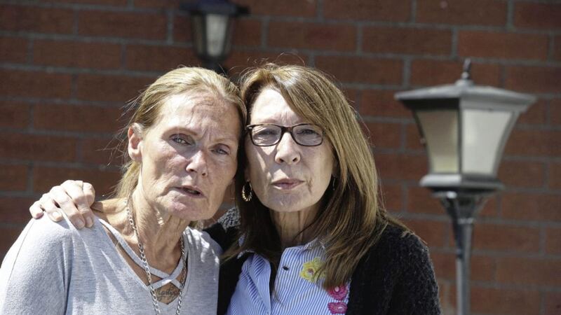 Sisters Lorraine Murtagh (left) and Bernie Kavanagh have told of the terrifying moment two armed and masked intruders held knives to their throats just yards from where their dying mother was lying in bed. Picture by Hugh Russell 