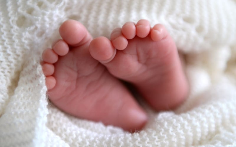 A new born baby’s feet 