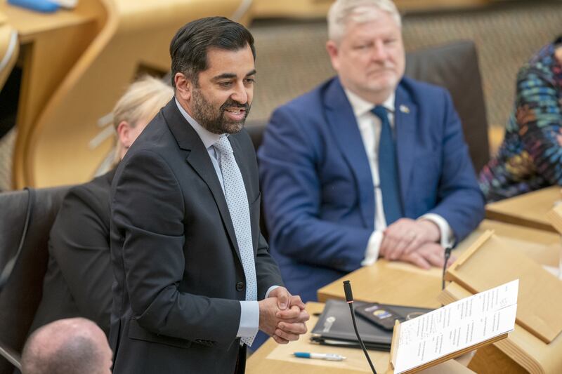 First Minister Humza Yousaf said on Monday he would step down