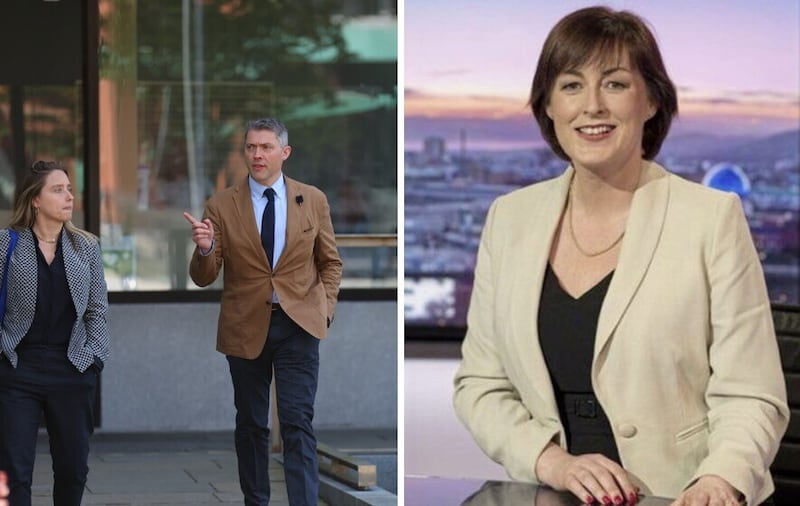 Head of BBC Northern Ireland Adam Smyth and former Newsline presenter Donna Traynor