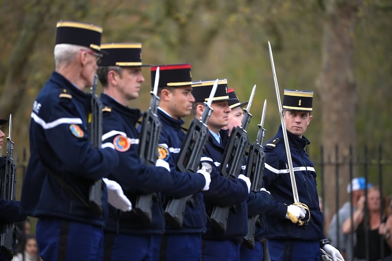 Personnel from the Gendarmerie’s Garde Republicaine