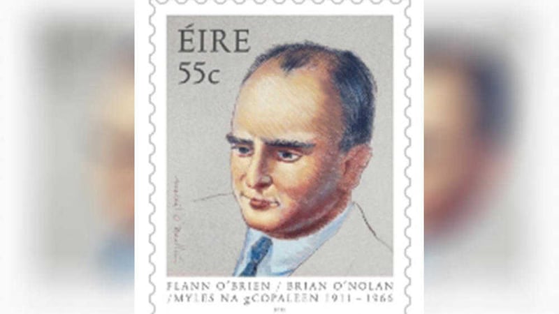 Miche&aacute;l &Oacute; Nuall&aacute;in&#39;s portrait of his brother Brian O&#39;Nolan was used on a commemorative stamp in 2011 