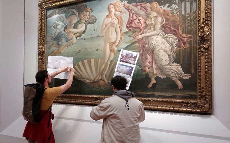 Botticelli’s masterpiece The Birth Of Venus is on show at Florence’s Uffizi Gallery (FirenzeToday via AP)