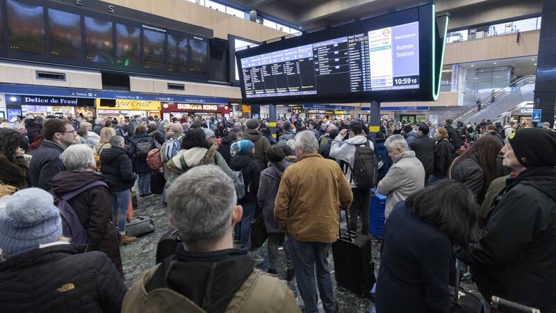 Network Rail is failing to prevent safety risks from ‘unacceptable’ overcrowding at London’s Euston station, regulator the Office of Rail and Road said (Belinda Jiao/PA)