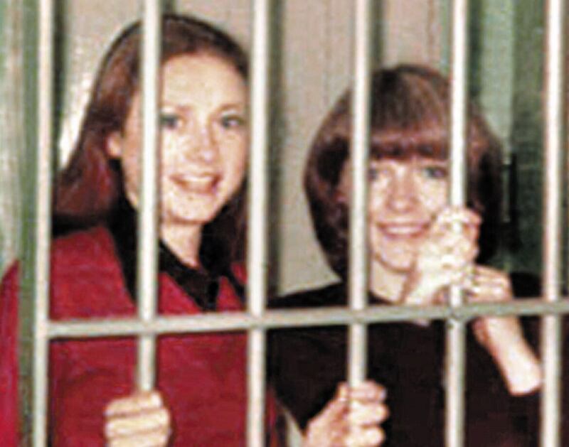 Marion Price (left) pictured with her sister Dolours after they were convicted of bombing the Old Bailey in London 