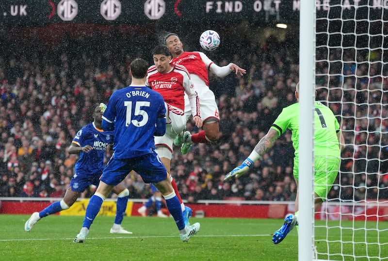 Gabriel scores Arsenal’s second goal