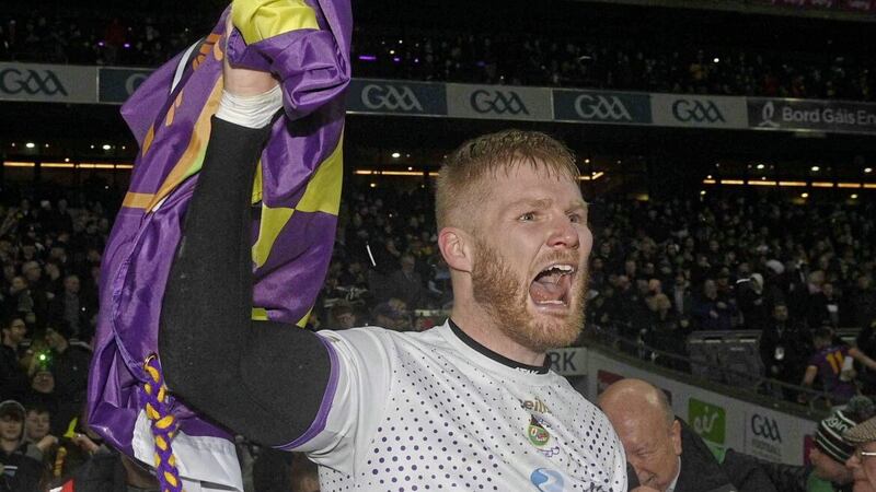 Kilmacud&rsquo;s Conor Ferris celebrates after the All-Ireland final. Picture Mark Marlow 