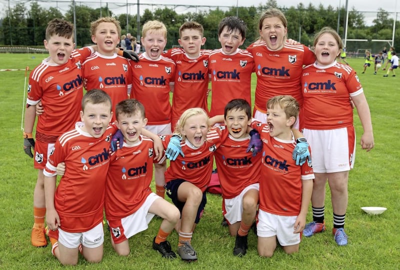 Sunday Sept 8 2019: St Brigid's GAC Under 10.5 Football Tournament at Belfast Harlequins RFC.&nbsp;Members of the Brocagh Emmets team, Tyrone.&nbsp;Picture by Cliff Donaldson.<br /><br />&nbsp;