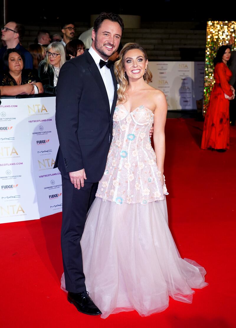 James Bye and Amy Dowden attending the National Television Awards 2022 held at the OVO Arena Wembley in London in 2022
